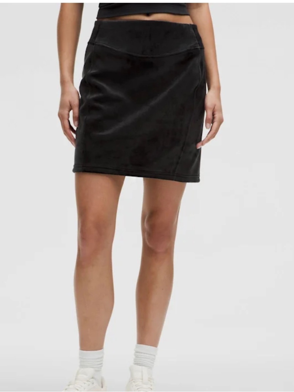 Lululemon Scuba Mid-Rise Mini Skirt Velvet Black Size Small